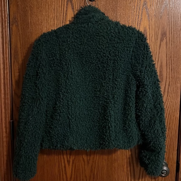 BLANK NYC FAUX FUR TEDDY COAT - GREEN - Picture 4 of 4